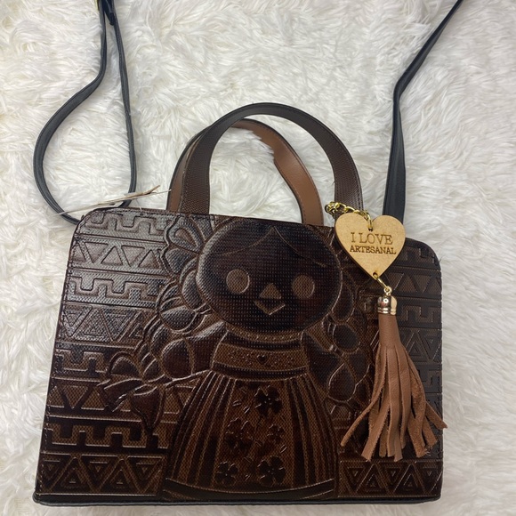 Maria doll chiseled leather bag - Picture 1 of 4